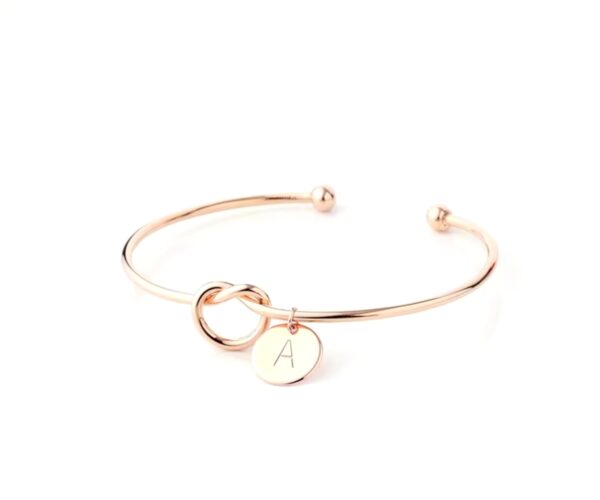 Personalized Initial Knot Bracelet for Women