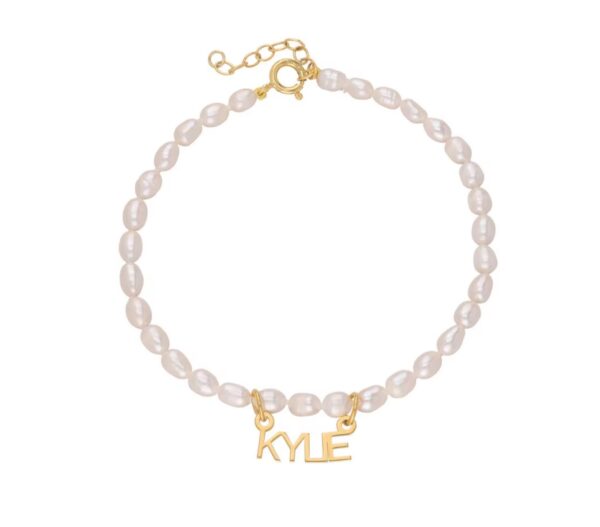 Personalized Chiara Pearl Name Anklet/Bracelet